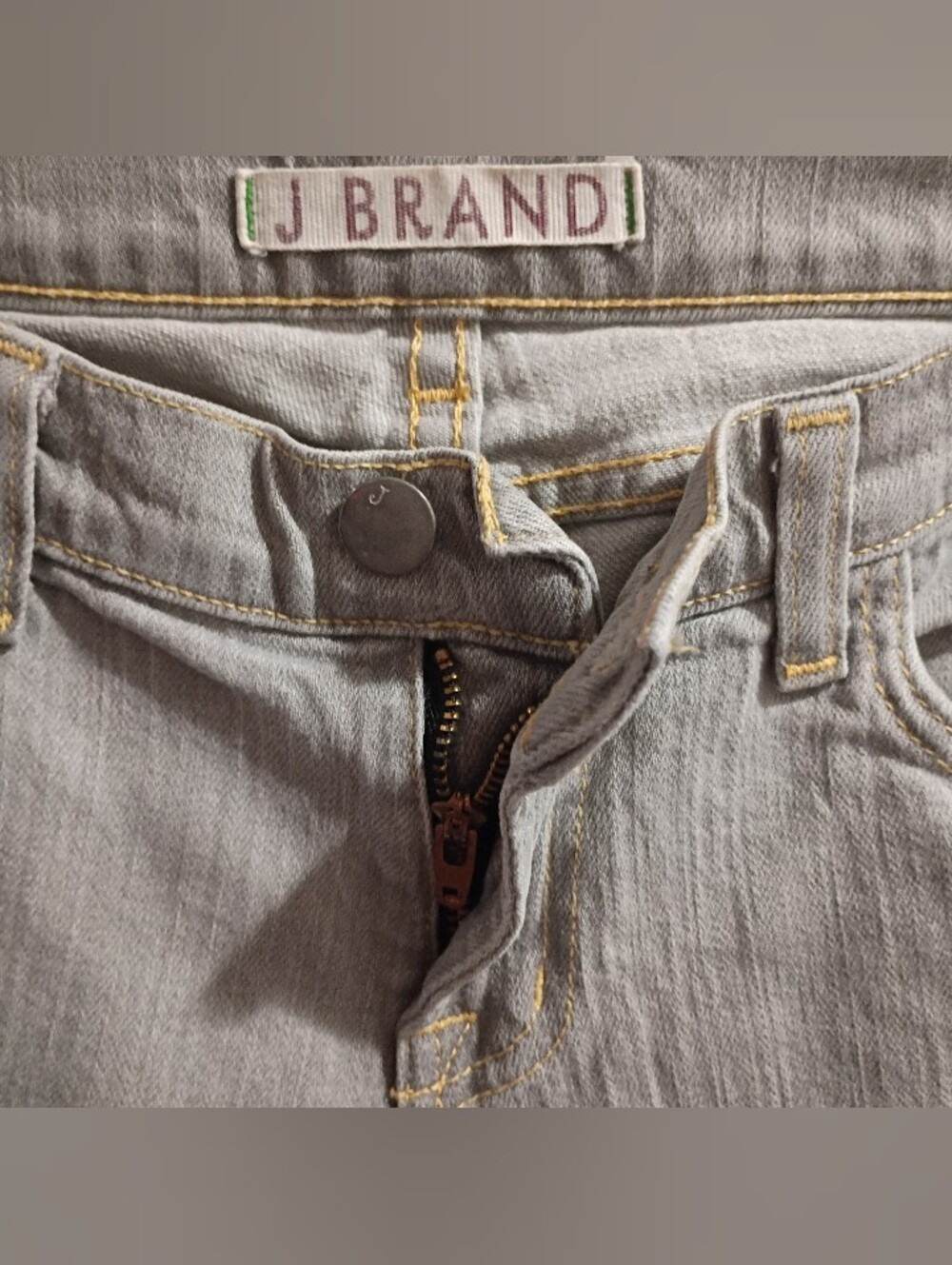 J Brand Light Gray Straight-Leg Jeans - Picture 3 of 3
